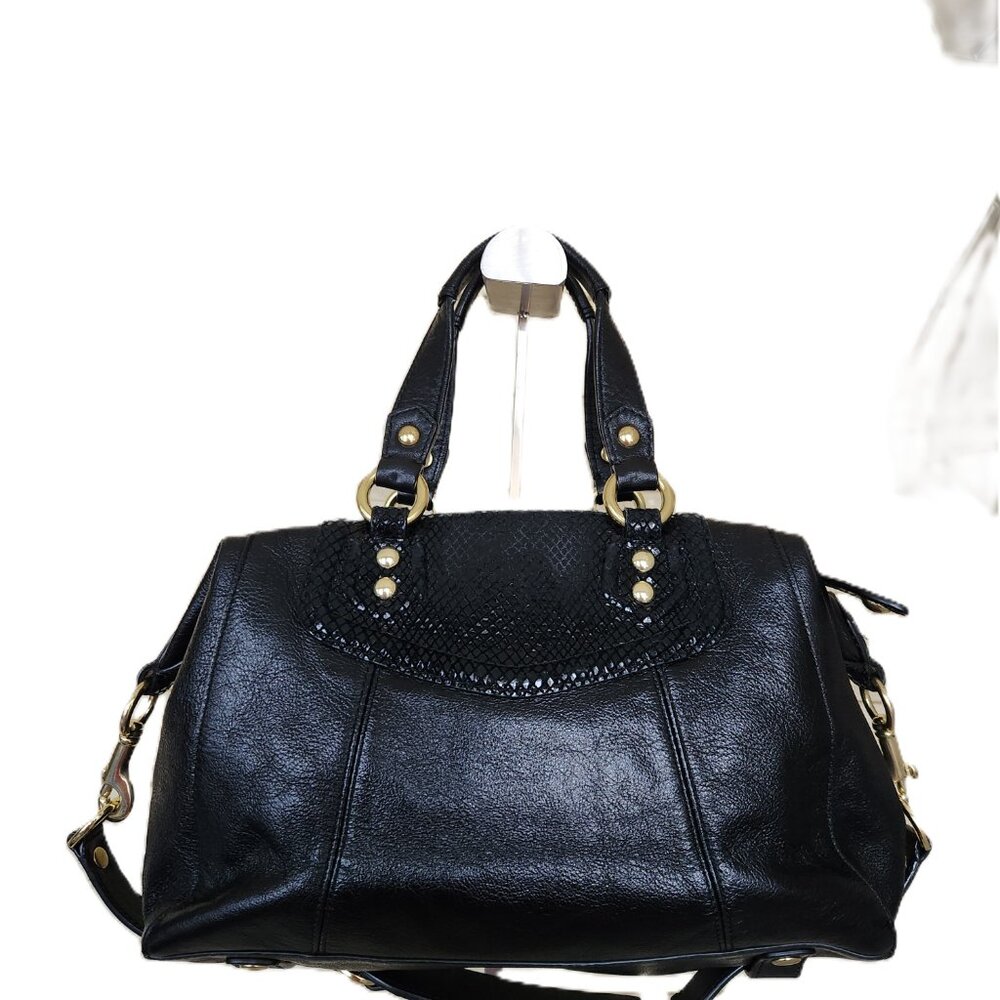 Like New Coach Ashley Python Black Leather Should… - image 3